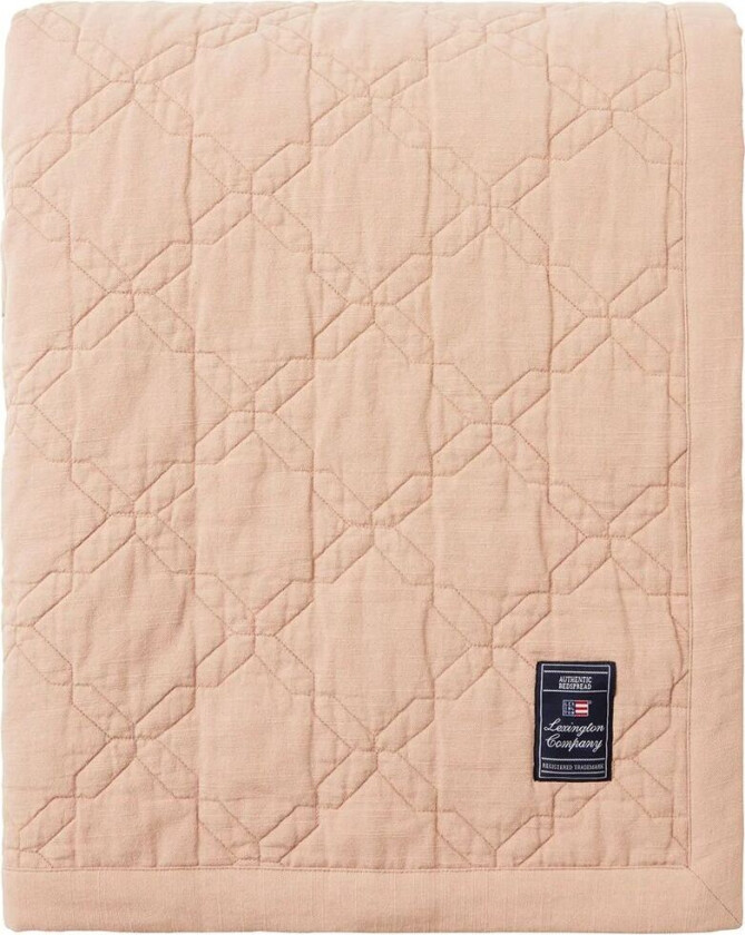 Quilted Recycled Cotton sengeteppe 260x240 cm Beige