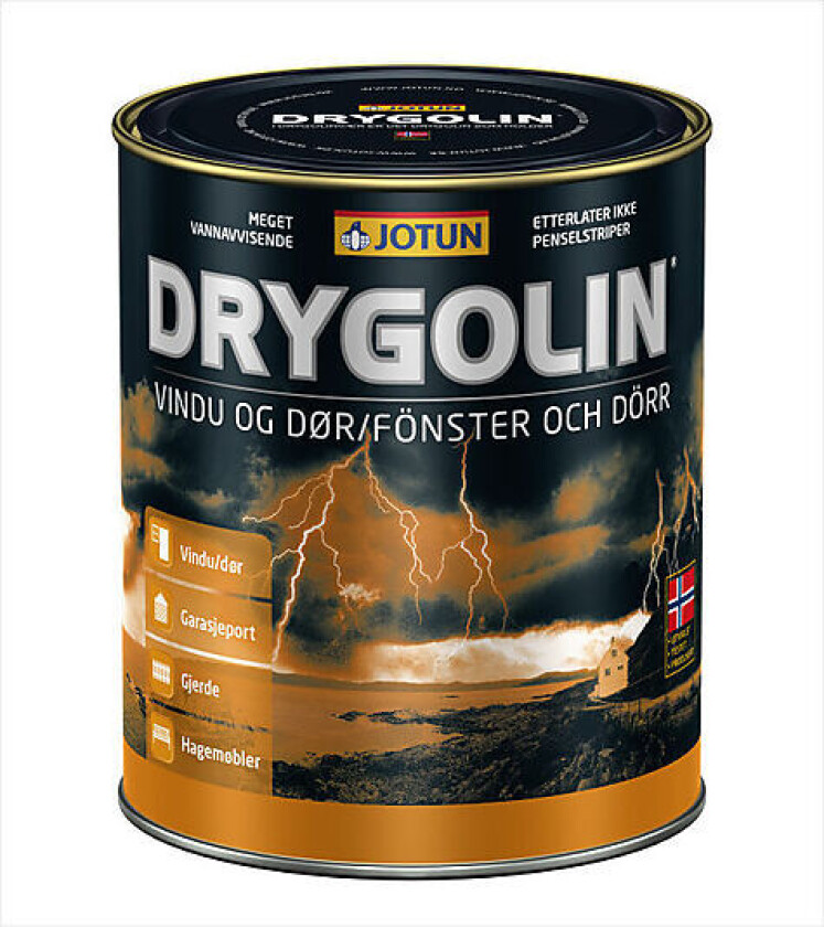 Drygolin Vindu og dør Oksydrød 0.9l