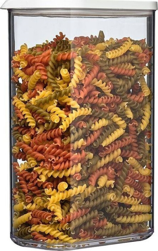 Opbevaringsboks Modula. 2 liter 15x9x22cm. Klar/hvid San Plast,1 stk