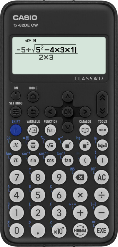 FX-82DE CW, Lomme, Vitenskaplig, 12 sifre, Batteri, Sort