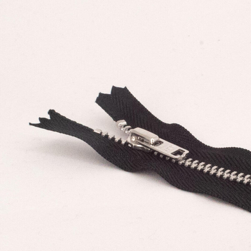 Glidelås Aluminium 18cm 4mm Svart