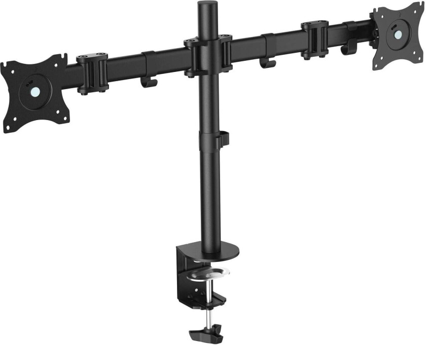 Dual monitor mount 13-27" steel arm length: each 428 mm