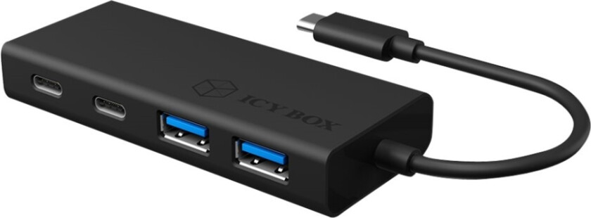 ICY BOX IB-HUB1426-CPD USB-hub - USB 3.0 - 4 porter - Svart
