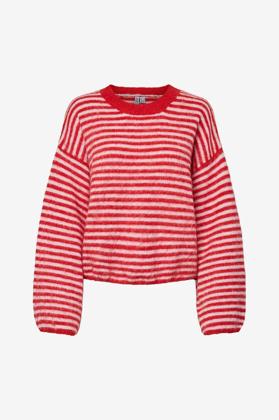 Genser Pcada Ls O-Neck Knit Bc - Rød