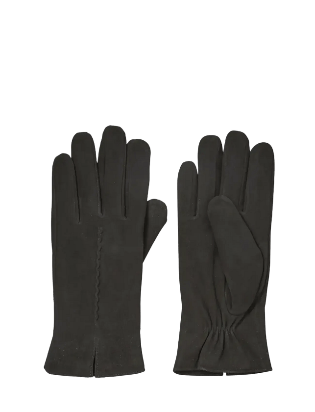 Suede Leather Glove - BLACK - 7