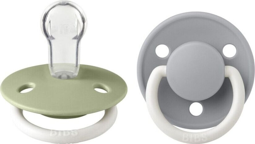 Pacifier De Lux Silicone Sage Glow/Cloud Glow Onesize 2pcs