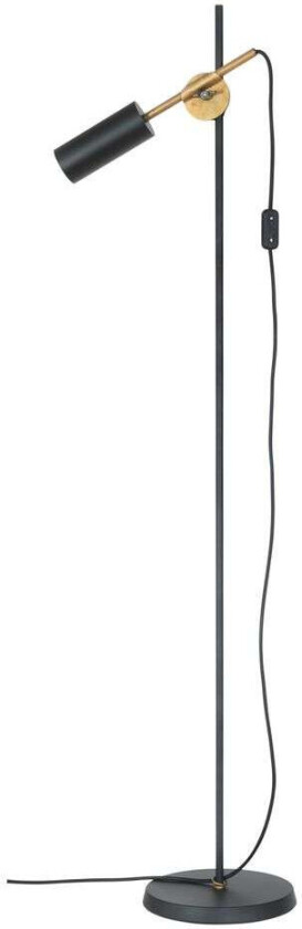 Stav 1 – Lys gulvlampe sort/ubehandlet messing 