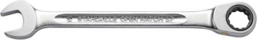 Ringgaffelnøgle flad med skralde 17F 24 mm