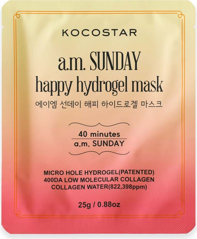 A.m. SUNDAY Happy Hydrogel Mask, 5 st  Ansiktsmaske