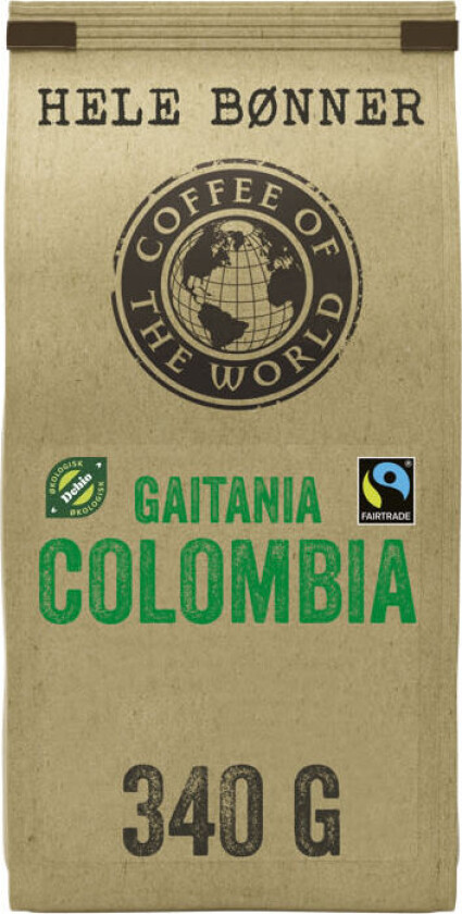Gaitania Colombia Hele Bønner Økol 340g