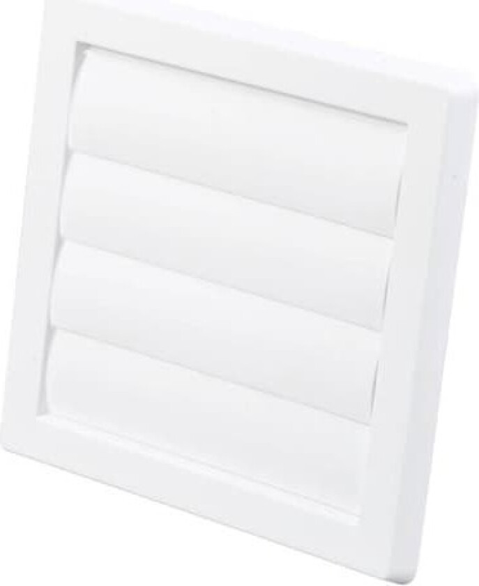 Lamellventil - 180x180 mm, Ø100 mm. - hvit