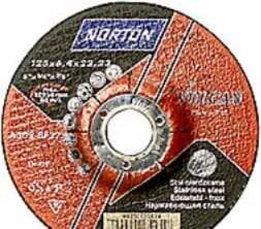 Skrubskive 125X6.4X22.2 mm - Norton Vulcan A30S-Bf Inox 27