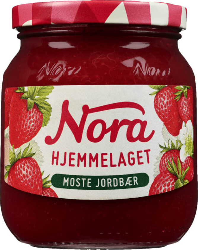 Nora Hjemmelaget Moste Jordbær 390g