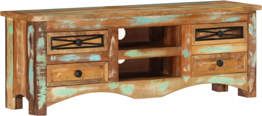 TV-benk 110x30x40 cm gjenvunnet heltre