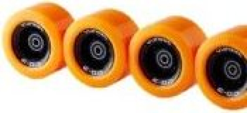 EGOCR006, Skateboard wheel, Sort, Oransje, 4 stykker