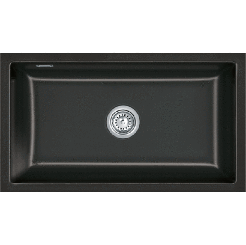 Mera 80 kjøkkenvask, 72x38,5 cm, sort