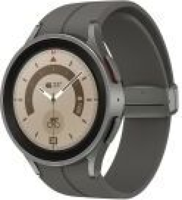Galaxy Watch5 Pro - 45 mm - titangrå - smartklokke med sportsbånd - display 1.4 - 16 GB - NFC, Wi-Fi, Bluetooth - 46.5 g