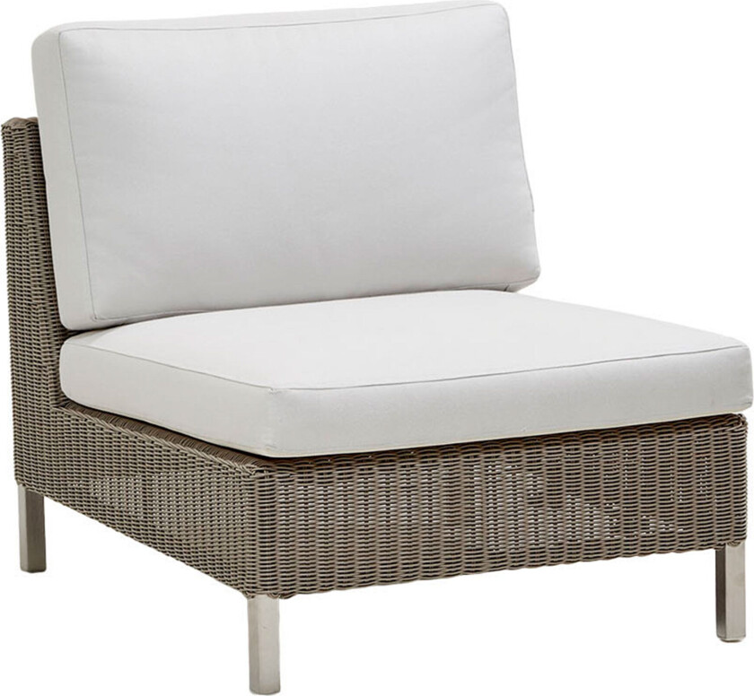 Connect Enkelsitsig Modul, Dyna: Brun, Taupe, Cane-Line Weave, Cane-Line Natté, Ben: Galvaniserat Stål