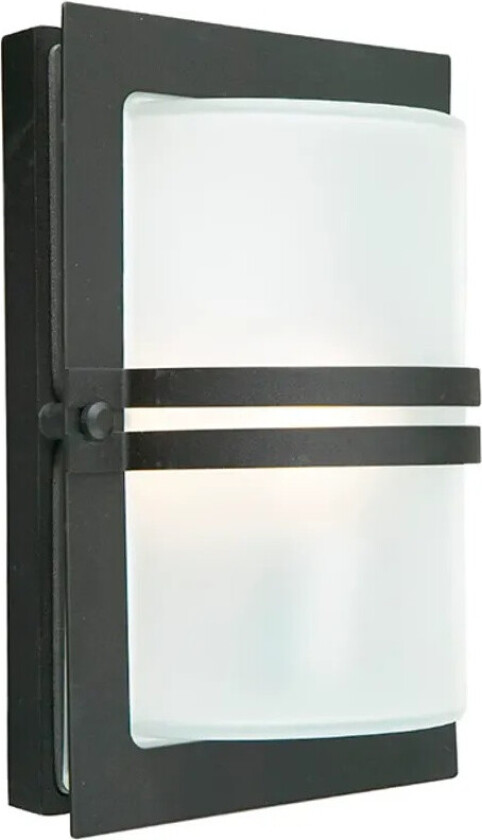 - Basel LED Utendørs Vegglampe Frostet/Svart