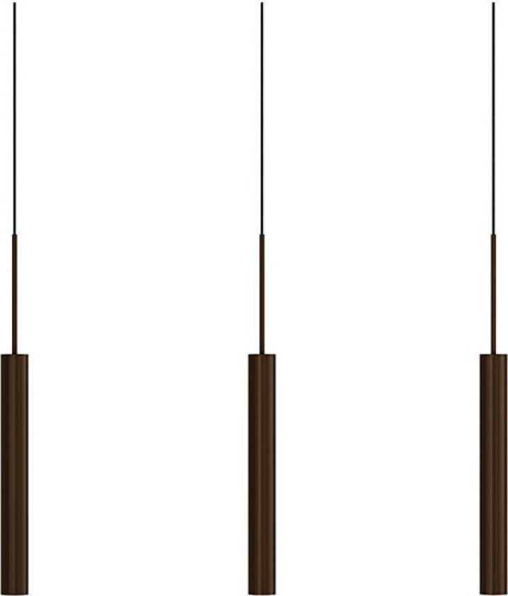 - Tubulaire Rail 3 Pendel Alu/Anodized Bronzed