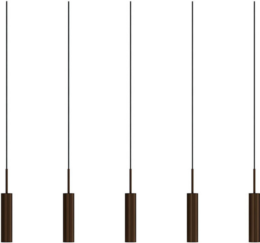 - Tubulaire Rail 5 Pendel Alu/Anodized Bronzed
