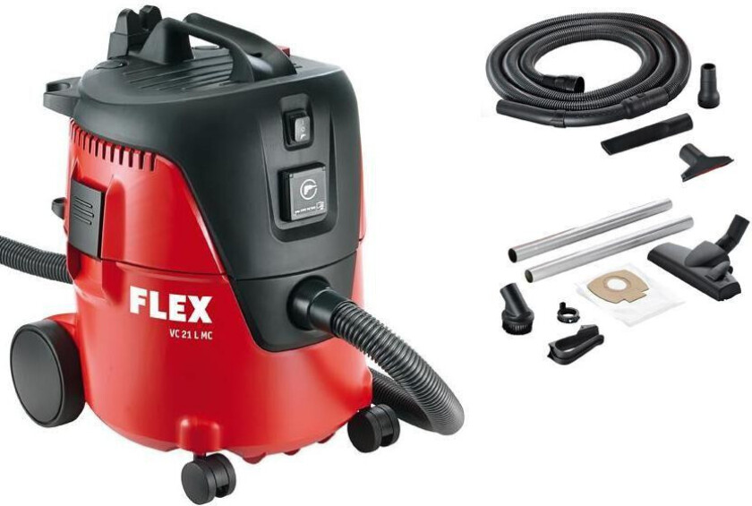 Flex VC 21 L MC, Tørr & våt, Sort, Rød, L, 20 l, 11 l, 60 l/s