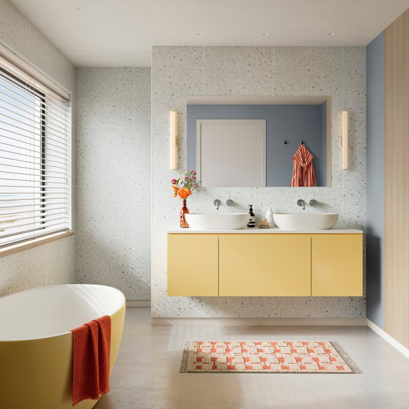 BERRYALLOC BIANCO TERRAZZO 60X60 BADEROMSPANEL