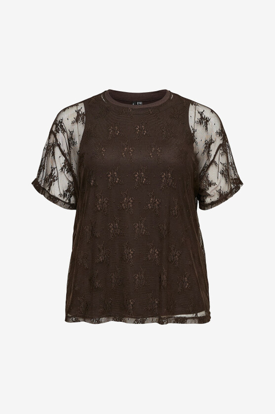 Topp Vmcnikita S/S O-Neck Top Jrs Btq Fr - Brun