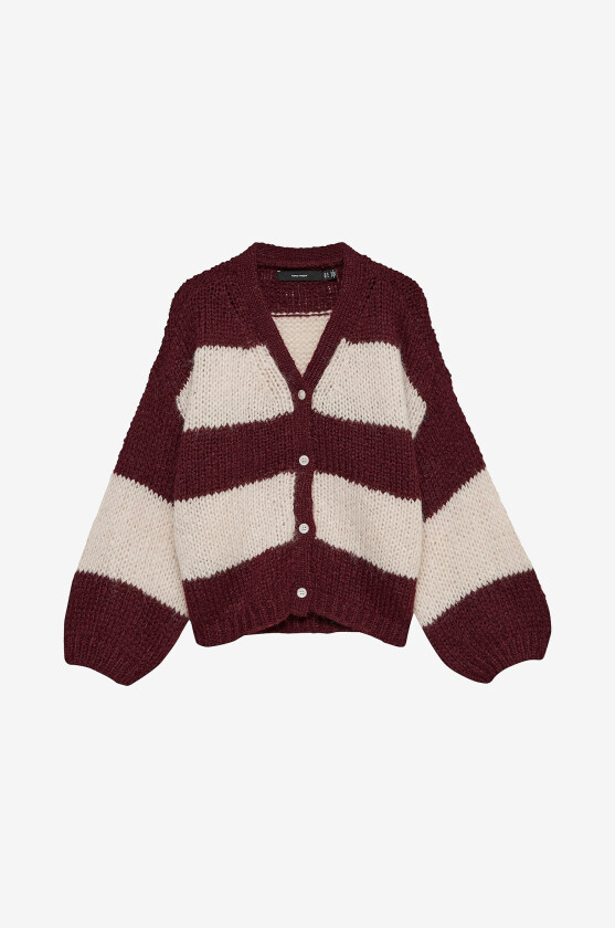 Kardigan Vmmaybe Ls V-Neck Button Cardigan N - Rød
