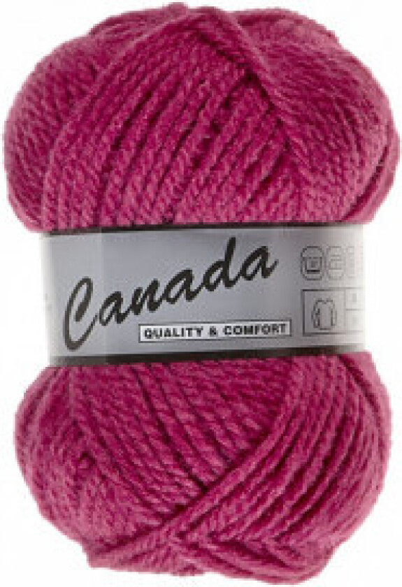  Lammy Canada Garn Unicolor 014 Mørk Rosa