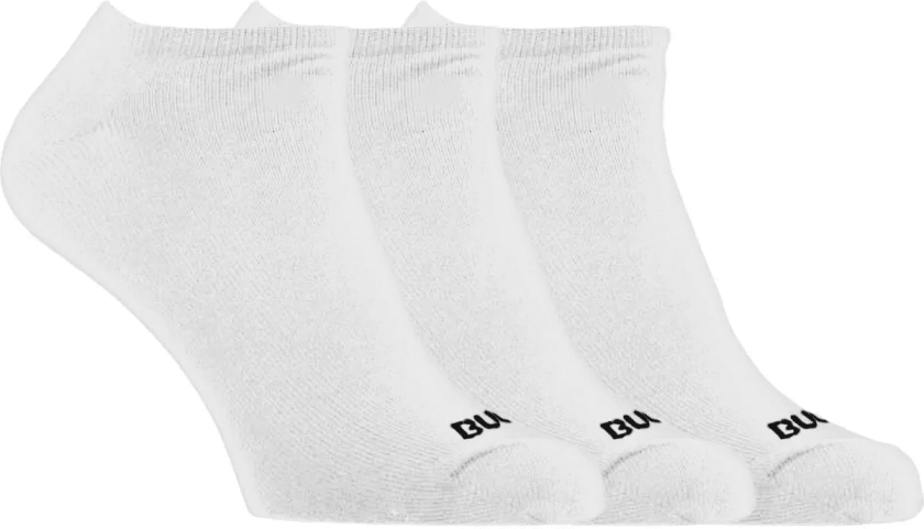 Bula 3pk No Show Socks White 40/42, Whi