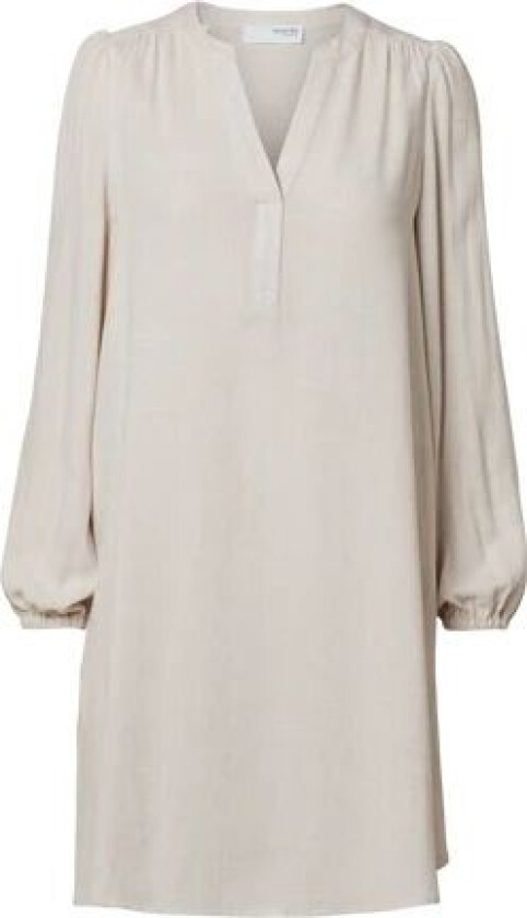 Viva Ls Short V-Neck Dress - Sandshell 42