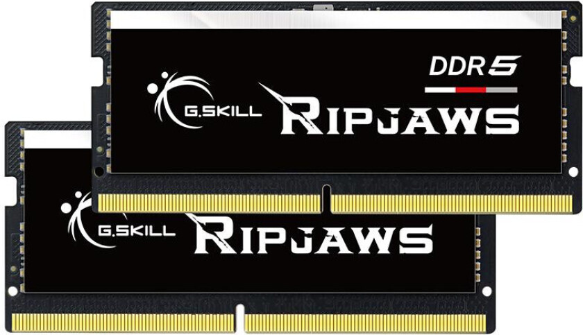 G.Skill Ripjaws - DDR5 - sett - 64 GB: 2 x 32 GB - SO DIMM 262-pin - 4800 MHz / PC5-38400 - CL40 - 1.1 V - ikke-bufret