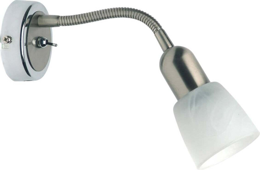 Sofia, Surfaced lighting spot, E14, 1 ampuller, LED, Nickel, Rustfritt stål, Hvit