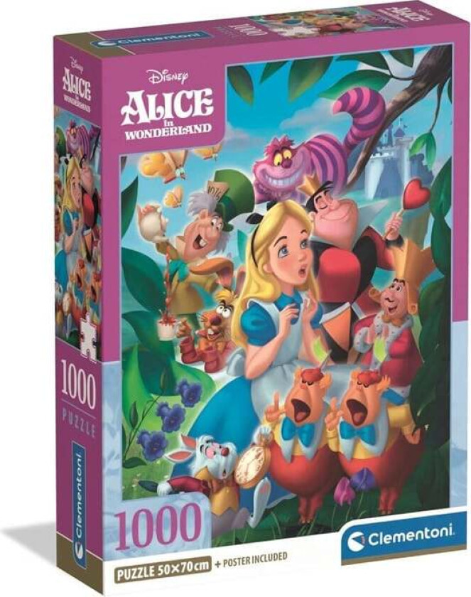 HQC Disney Alice in Wonderland Jigsaw Puzzle 1000 pieces 2D Puslespill