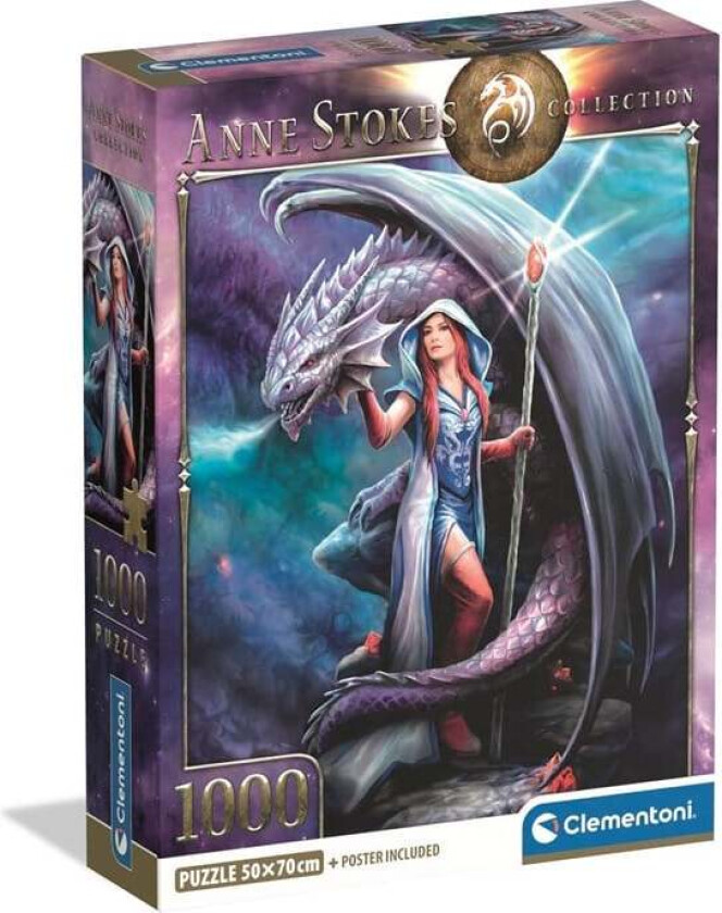 Anne Stokes Jigsaw Puzzle - Dragon Mage 1000 pieces 2D Puslespill