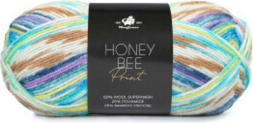 Honeybee Print Garn 1030 Skogens dyp