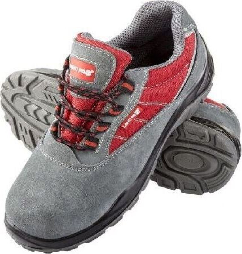 Lahti Pro Shoes Suede/oxford Grey-red, S1p Src, "45", Ce, Lahti