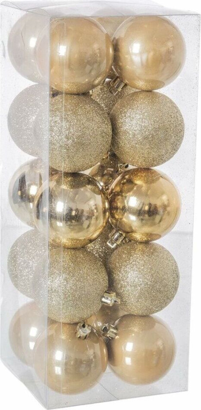 Juletrekuler Golden Plastic 6 x 6 x 6 cm (20 stk) (20 antall)