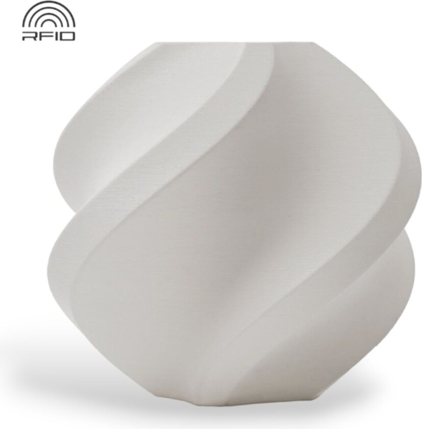 BambuLab Filament Bambu Lab PLA Matt 1,75 mm 1 kg - med gjenbrukbar spole - Elfenbenshvit}