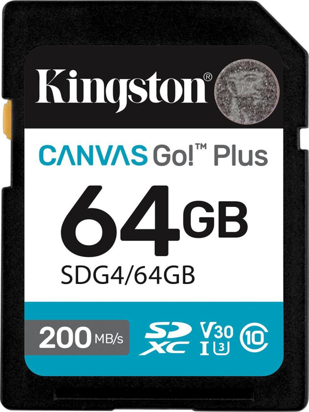 Canvas Go! Plus, 64 Gb, Sdxc, Klass 10, Uhs-I, 200 Mb/S, Class 3 (U3)