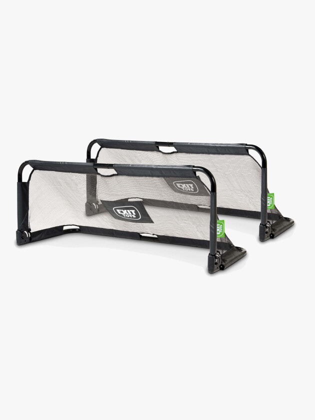 - Sammenleggbart Stålfotballmål 150x60cm (sett med 2) - Svart