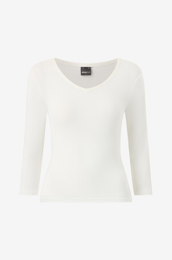Topp V-neck quarter sleeve top - Natur