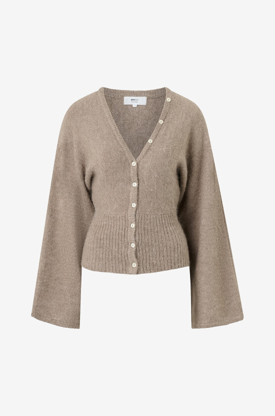 Kardigan Fitted waist knitted cardigan - Beige