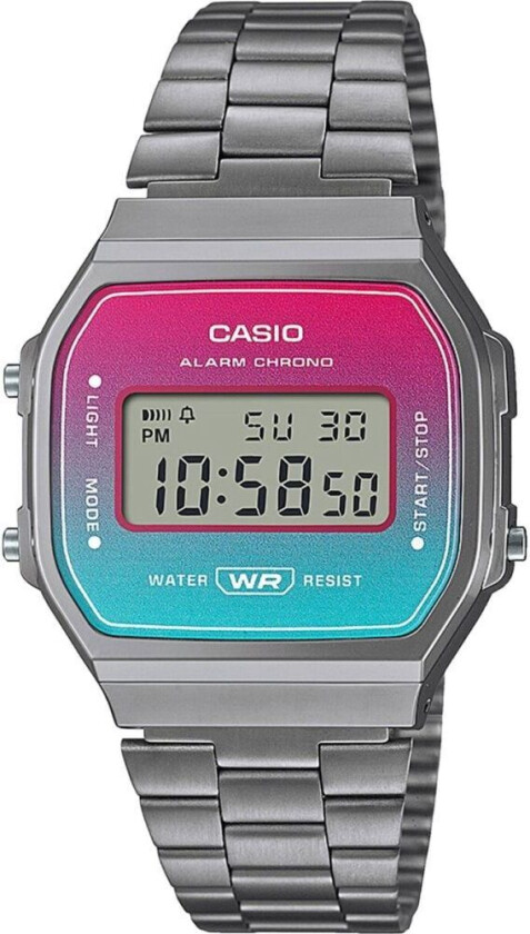 Classic A168WERB-2AEF - Digital - Sølv - Unisex - Rustfritt stål - ledd m/pin - Akryl