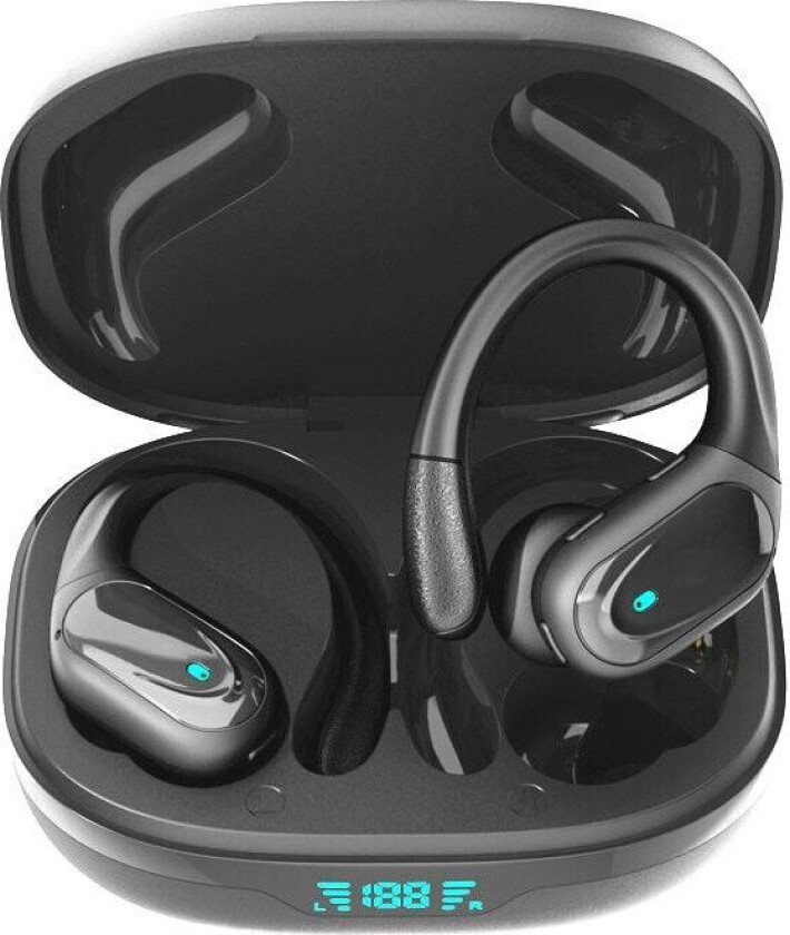 INF Trådløse hodetelefoner Bluetooth 5.1 svart