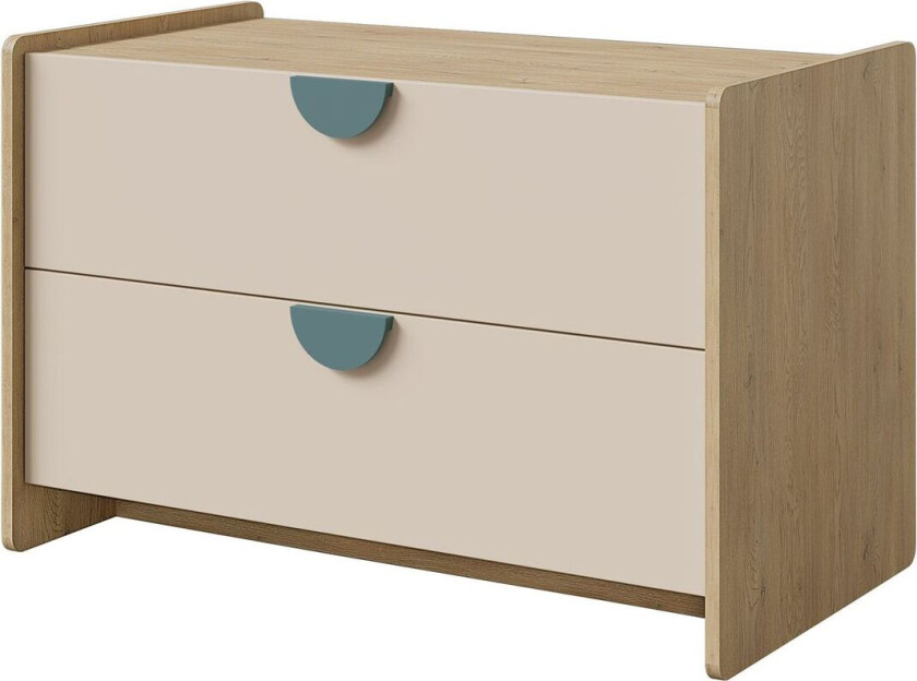 Zarek skjenk 94 cm - Brun, blå og beige