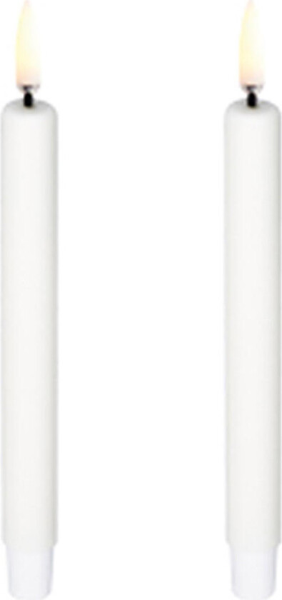 - LED taper candle / 2-pack - Nordic white - 1,3x13,8 cm (UL-TA-NWW-01312-2)