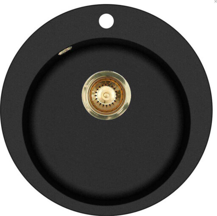 Saturn kjøkkenvask, Ø50,5 cm, sort