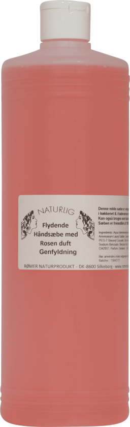 Håndsåpe Flytende Rose Refill - 1 Liter